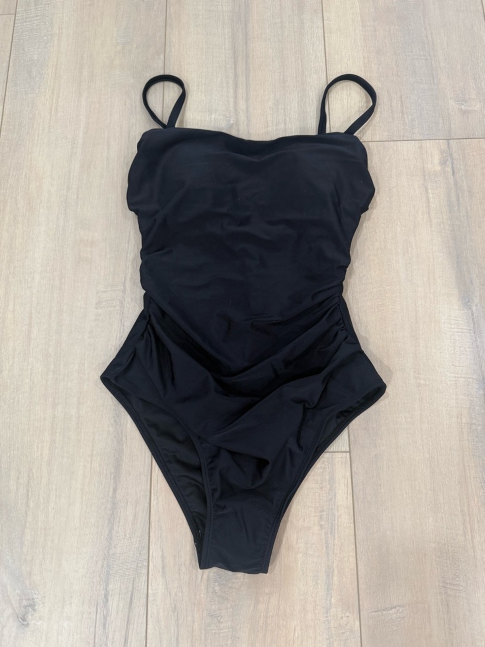 Cupshe Black One-Piece Swimsuit with Thin Straps